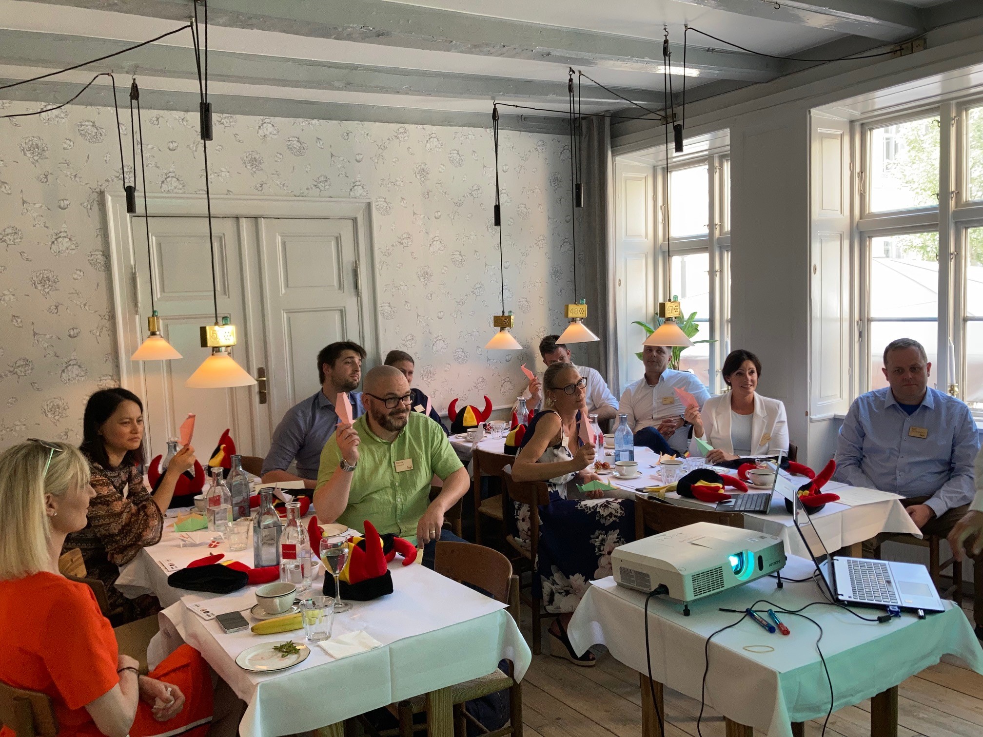 Answering questions with origami ravens